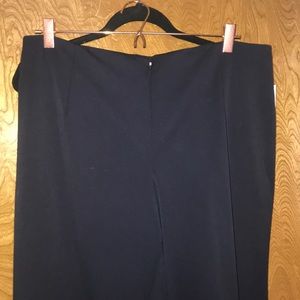 Smooth petite navy dress pants